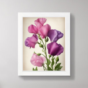 Beautiful Sweet Pea Flower Wall Poster