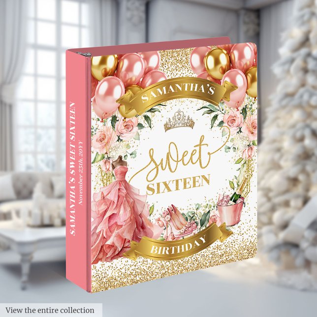 Beautiful Sweet Sixteen Memory Album Blush Sparkle 3 Ring Binder (Beautiful Sweet Sixteen Memory Album Blush Sparkle 3 ring binder)