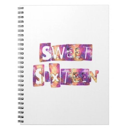 Beautiful Sweet Sixteen Notebook