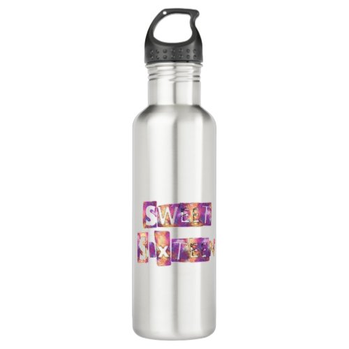 Beautiful Sweet Sixteen Stainless Steel Water Bottle