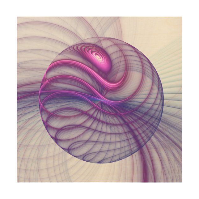 Beautiful Swing Modern Abstract Fractal Art Pink (Front)