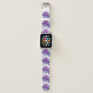 Beautiful Swing Modern Abstract Fractal Art Pink Apple Watch Band
