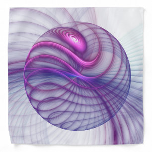 Beautiful Swing Modern Abstract Fractal Art Pink Bandana