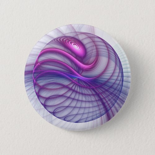 Beautiful Swing Modern Abstract Fractal Art Pink Button