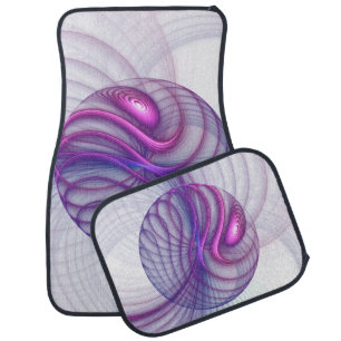 Beautiful Swing Modern Abstract Fractal Art Pink Car Mat