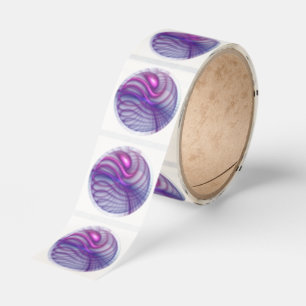 Beautiful Swing Modern Abstract Fractal Art Pink Classic Round Sticker