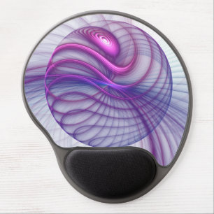 Beautiful Swing Modern Abstract Fractal Art Pink Gel Mouse Pad