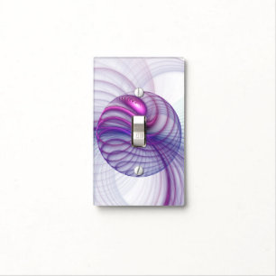 Beautiful Swing Modern Abstract Fractal Art Pink Light Switch Cover