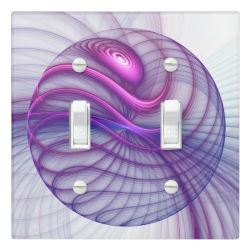 Beautiful Swing Modern Abstract Fractal Art Pink Light Switch Cover