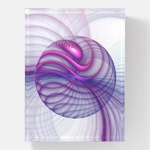 Beautiful Swing Modern Abstract Fractal Art Pink Paperweight