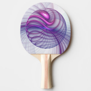 Beautiful Swing Modern Abstract Fractal Art Pink Ping Pong Paddle