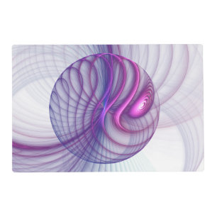 Beautiful Swing Modern Abstract Fractal Art Pink Placemat