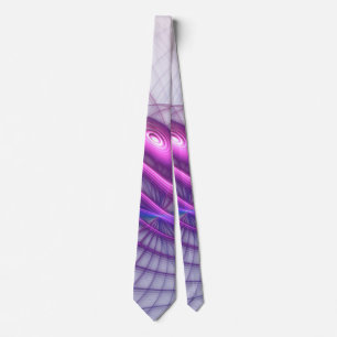 Beautiful Swing Modern Abstract Fractal Art Pink Tie