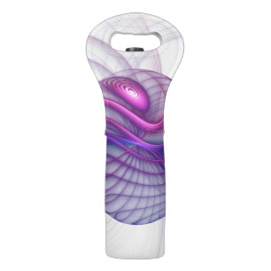 Beautiful Swing Modern Abstract Fractal Art Pink Wine Bag