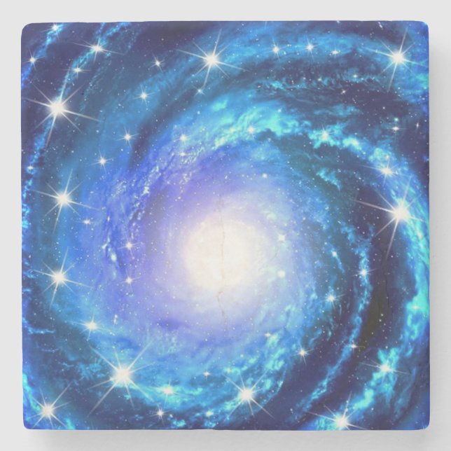 Beautiful Swirling Galaxy of Stars Stone Coaster (Front)