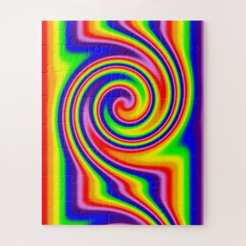 Beautiful Swirly Soft Focus Dreamy Rainbow Colors Jigsaw Puzzle