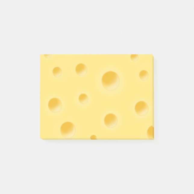 Beautiful Swiss Cheese Whimsical Pale Yellow Post-it Notes (Front)