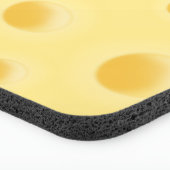 Beautiful Swiss Cheese Whimsical Pale Yellow Seat Cushion (Corner Detail)