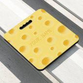 Beautiful Swiss Cheese Whimsical Pale Yellow Seat Cushion (In Situ)