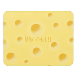 Beautiful Swiss Cheese Whimsical Personalizable Door Sign
