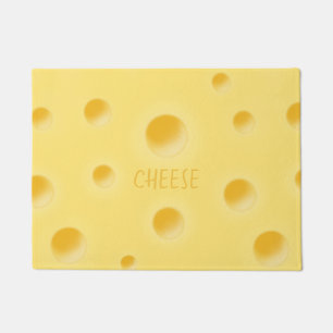 Beautiful Swiss Cheese Whimsical Personalizable Doormat