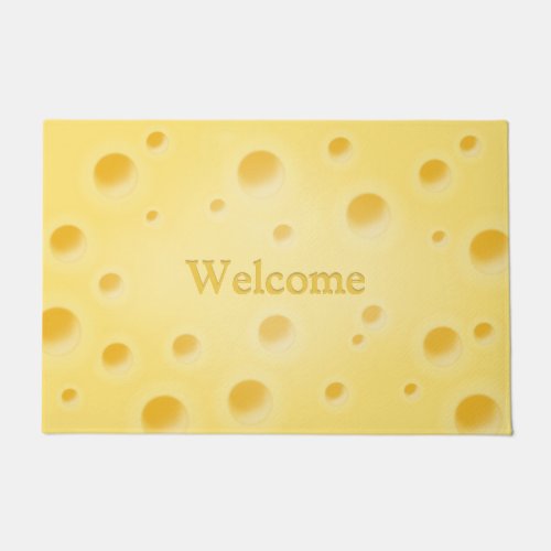 Beautiful Swiss Cheese With Holes Personalizable Doormat