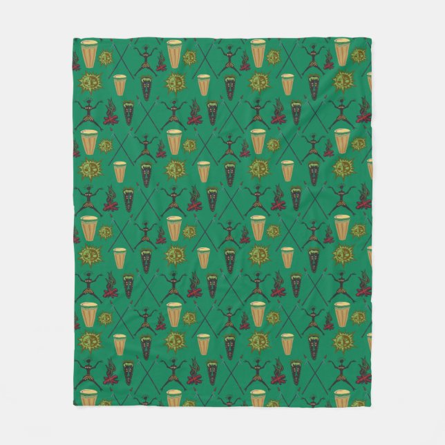 Beautiful Symbols Pattern Fleece Blanket (Front)