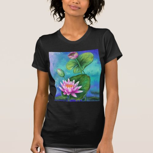 Beautiful T_Shirt Pink Water Lily