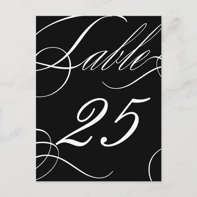 Beautiful Table Number (Customizable Background) (Front)