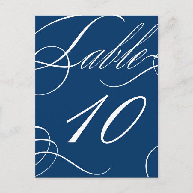 Beautiful Table Number (Customizable Background) (Front)