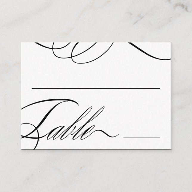 Beautiful Table Seating Cards (Customizable Color) (Front)