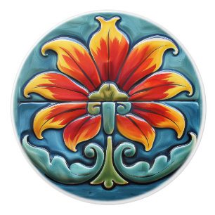 Beautiful Talavera  Ceramic Knob