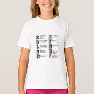 Beautiful Tapestry of the Hebrew Ten Commandments T-Shirt
