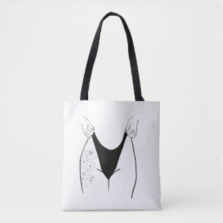 Beautiful tattoo woman tote bag