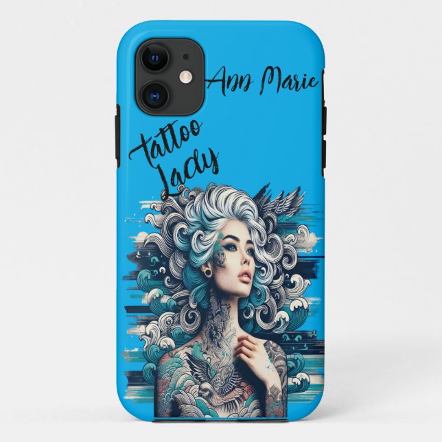 Beautiful Tattooed Lady Customizable  Case-Mate iPhone Case (Back)