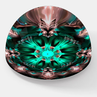 Beautiful Teal and Pink Paperweight