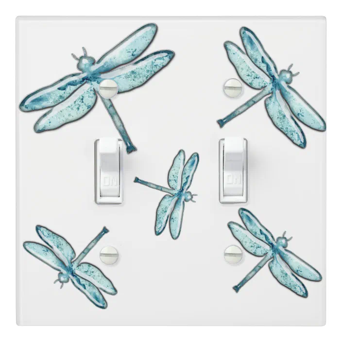 Dragonfly Decorative Switchplate Double Dragonfly Decorative Switchplate Double