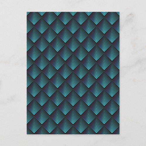 Beautiful Teal Pattern Postcard 