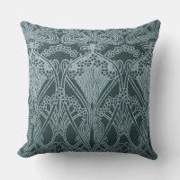 Beautiful,teal silver,art nouveau pattern,floral,m