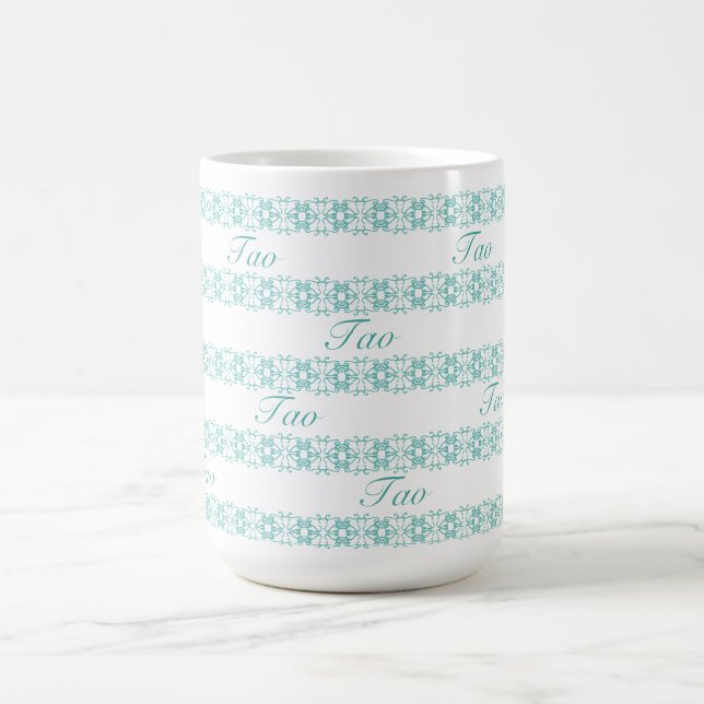 Beautiful Teal Tao Geometric Pattern Coffee Mug (Center)