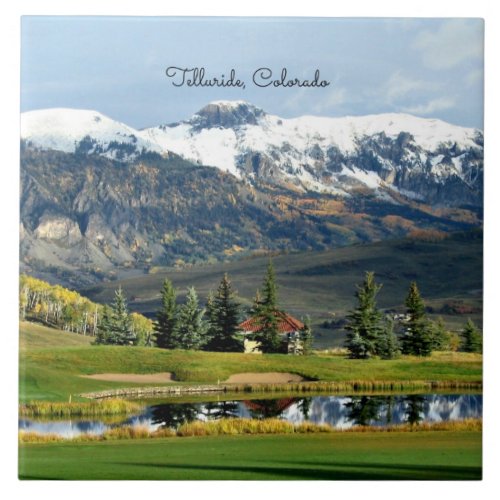 Beautiful Telluride Colorado landscape Ceramic Tile