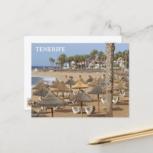 Beautiful Tenerife Beach View Postcard Postcard