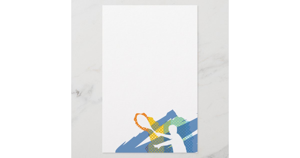 Beautiful Tennis Stationary / Letterhead | Zazzle