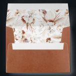 Beautiful Terracotta and White Flowers Pattern Envelope<br><div class="desc">Terracotta foliage and white orchid flowers boho botanical envelopes</div>