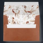 Beautiful Terracotta and White Flowers Pattern Envelope<br><div class="desc">Terracotta foliage and white orchid flowers boho botanical envelopes</div>