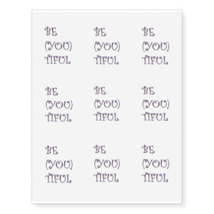 Beautiful text temporary tattoos