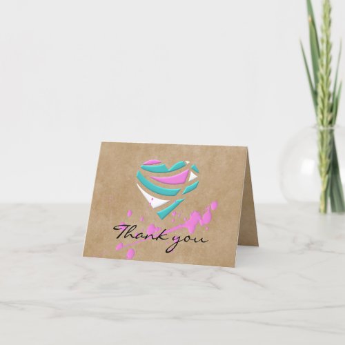 Beautiful Thank You Card with Heart