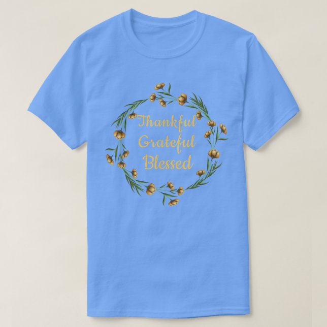 Beautiful Thankful Grateful BlessedWomen  T-Shirt (Design Front)
