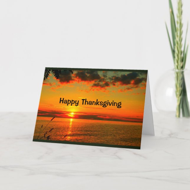 Beautiful Thanksgiving From Sunrise To Sunset Card (Front)