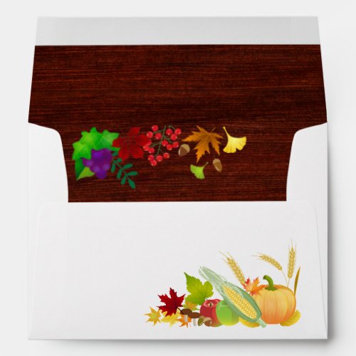 Beautiful Thanksgiving Harvest Envelope